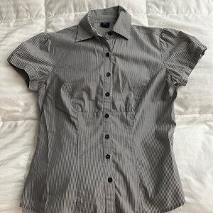 Reitmans Striped Button Down Shirt